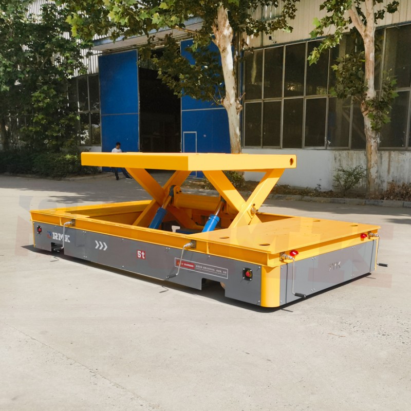 5 טון סכין Lift Omnidirectional Mobile Steering Wheel Transfer Cart