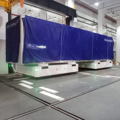 הובלת מכולות 40 טון עגלת העברת רכבות מקושרת דו מכוניות