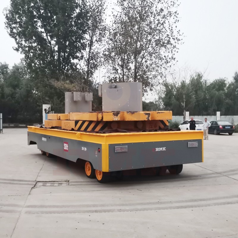 50 טון Hydraulic Steering Trackless Electric Transfer Cart